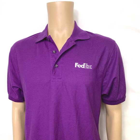 FedEx Purple Polo Delivery Employee Uniform Mens XS - Picture 1 of 7